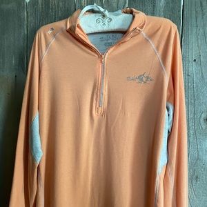 Salt Life Workout Peach Cotton Zip Pullover